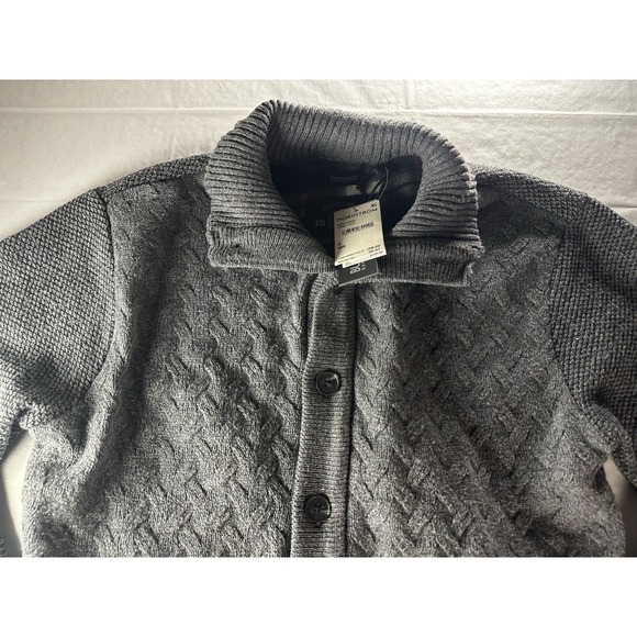 Buffalo David Bitton Cable Knit Cable Knit Cardigan Sweater Mens Small Gray NWT - Picture 3 of 16